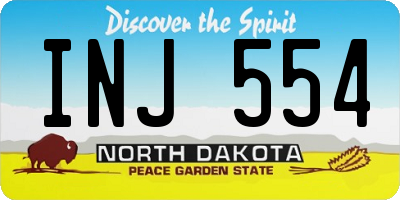 ND license plate INJ554