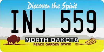ND license plate INJ559
