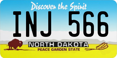ND license plate INJ566