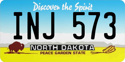 ND license plate INJ573