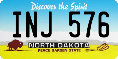 ND license plate INJ576