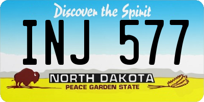 ND license plate INJ577