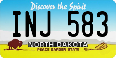 ND license plate INJ583