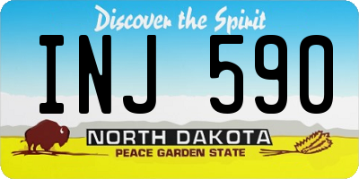 ND license plate INJ590