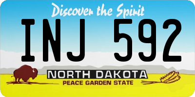 ND license plate INJ592