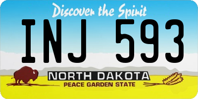 ND license plate INJ593