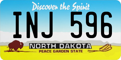 ND license plate INJ596