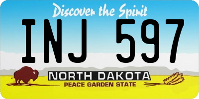 ND license plate INJ597