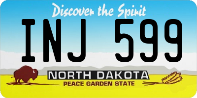 ND license plate INJ599