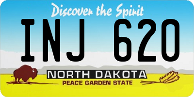ND license plate INJ620