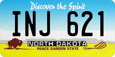 ND license plate INJ621
