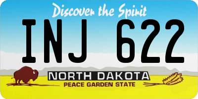 ND license plate INJ622