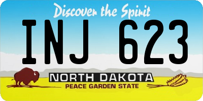 ND license plate INJ623