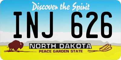 ND license plate INJ626