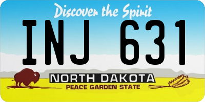 ND license plate INJ631