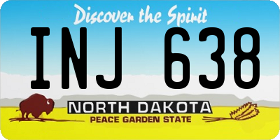 ND license plate INJ638