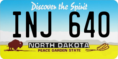 ND license plate INJ640