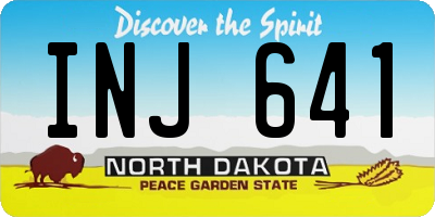 ND license plate INJ641