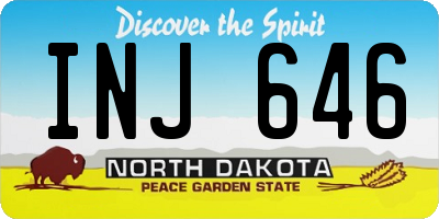 ND license plate INJ646