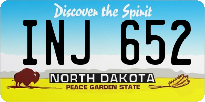 ND license plate INJ652