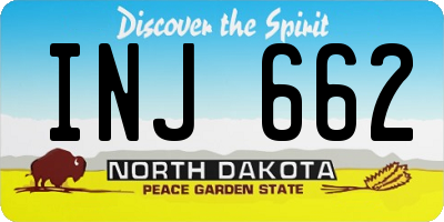 ND license plate INJ662