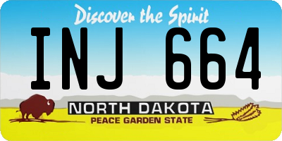 ND license plate INJ664