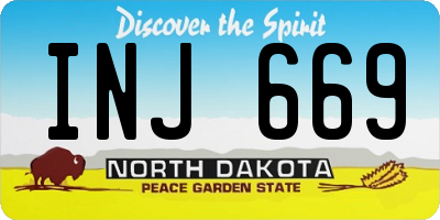 ND license plate INJ669