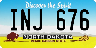 ND license plate INJ676