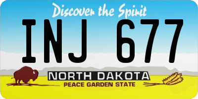 ND license plate INJ677