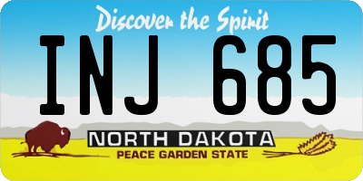 ND license plate INJ685