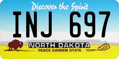 ND license plate INJ697