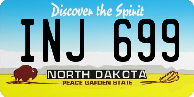 ND license plate INJ699