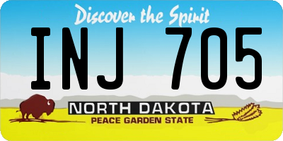 ND license plate INJ705