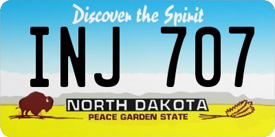 ND license plate INJ707