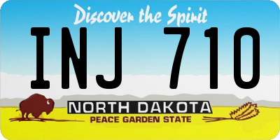 ND license plate INJ710