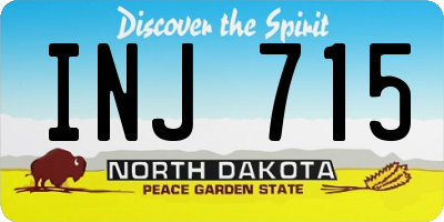 ND license plate INJ715