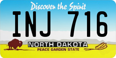 ND license plate INJ716