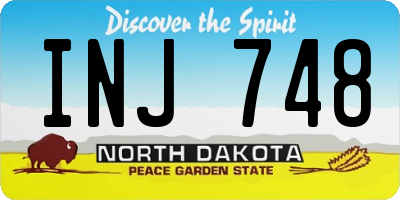 ND license plate INJ748