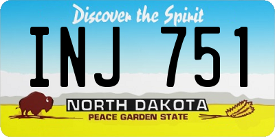 ND license plate INJ751