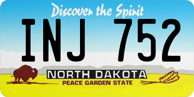 ND license plate INJ752