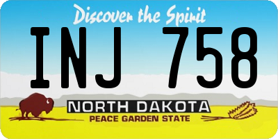 ND license plate INJ758