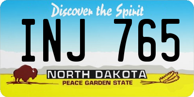 ND license plate INJ765