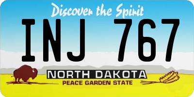 ND license plate INJ767