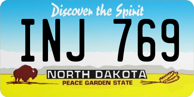 ND license plate INJ769
