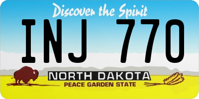 ND license plate INJ770