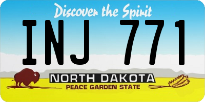ND license plate INJ771