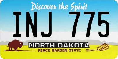 ND license plate INJ775