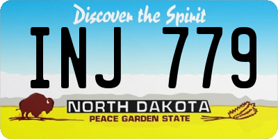 ND license plate INJ779