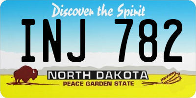 ND license plate INJ782