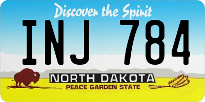 ND license plate INJ784